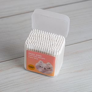 Hisopos de Algodón de Doble Extremo Palo de Papel 200 Unidades