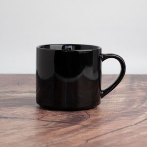 Taza Cerámica Apilable Negro 490 Ml