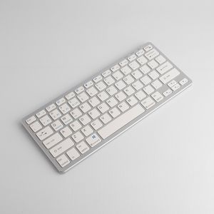 Teclado Inalámbrico Recargable Plateado