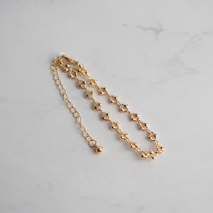 Pulsera Con Esferas Pequeñas Dorado
