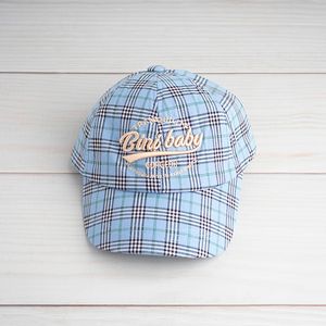 Gorra de Beísbol Cuadros Niño Color Azul