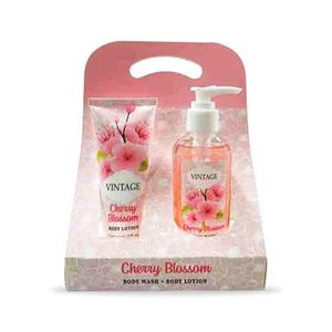 VintageBody Lotion 100Ml + Body Wash 125Ml Cherry Blossom