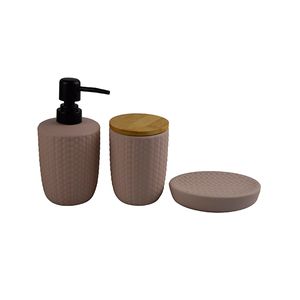 Juego De Baño Marrón Con Negro