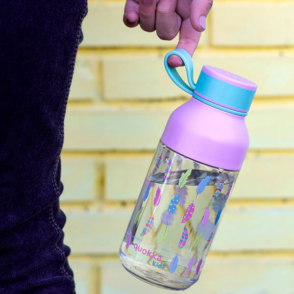 quokka-kids-ecozen-bottle-ice-with-strap-feathers-430-ml