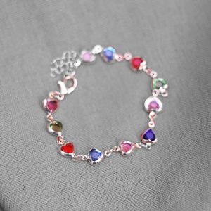 Pulsera Con Corazones Y Esferas Multicolor Dorado