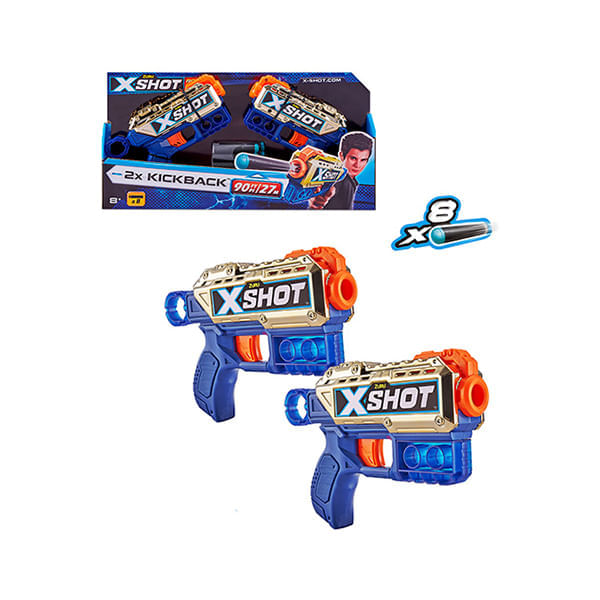 Pack---Dos-Lanzadores-De-Dardos-Kickback-X-Shot