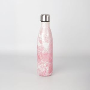 Botella Acero Inoxidable Mármol Rosa 650 ml
