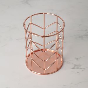 Porta Lapiceros Metálico Rose Gold
