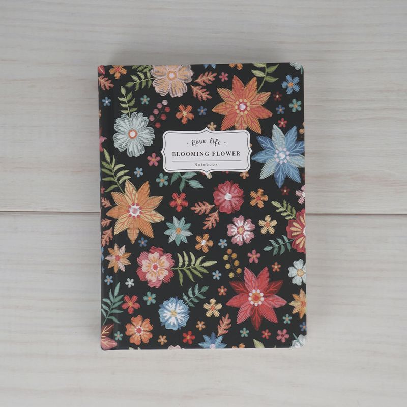 Cuaderno-Negro-Flores