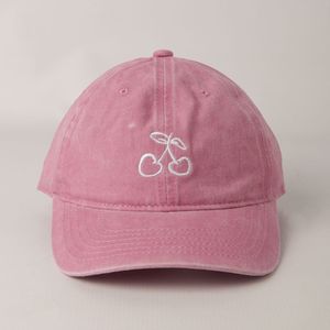 Gorra Bordada Estilo Vintage - Rosa