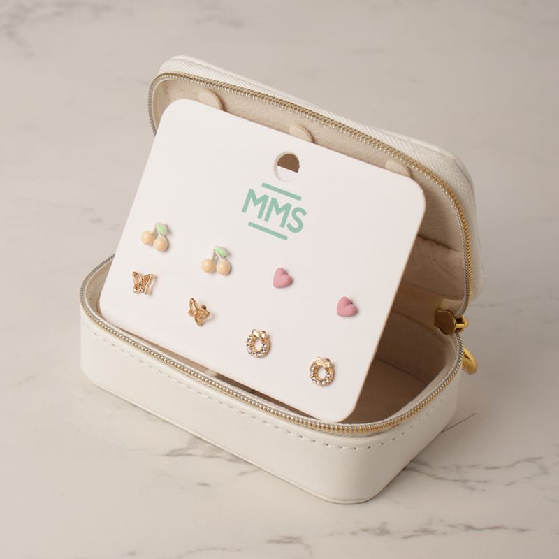 -4-Pares-De-Aretes-Rosados---Cereza