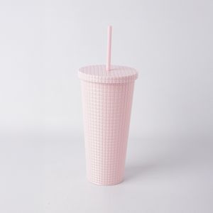 Vaso con Tapa Rosa 710 ml