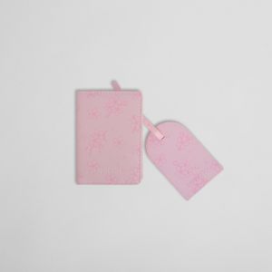 Set de PortaPasaportes y Etiquetas de Equipaje Cherry Blossom