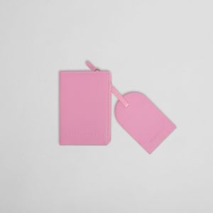 Set de Portapasaportes y Etiquetas de Equipaje Cherry Blossom Rosa