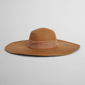 Sombrero de Playa con Lazo Beige