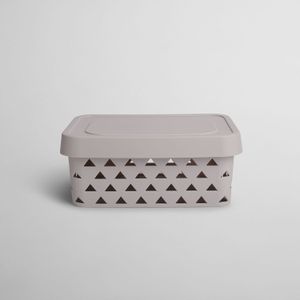 Caja de Almacenaje con Tapa Gris