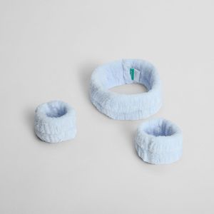 Set de Vincha y Muñequeras Azul