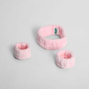 Set de Vincha y Muñequeras Rosa