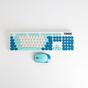 Set de Teclado y Mouse Inalámbricos Azul