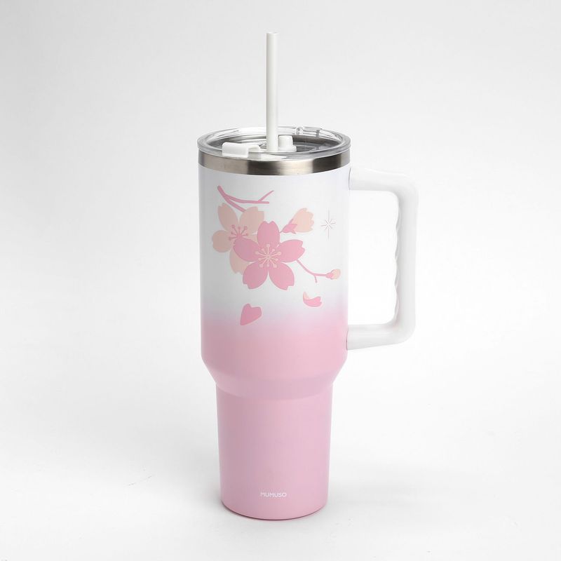 VASO-ISOTERMICO-CON-ASA-Y-SORBETE-CHERRY-BLOSSOM-COLLECTION-ROSA