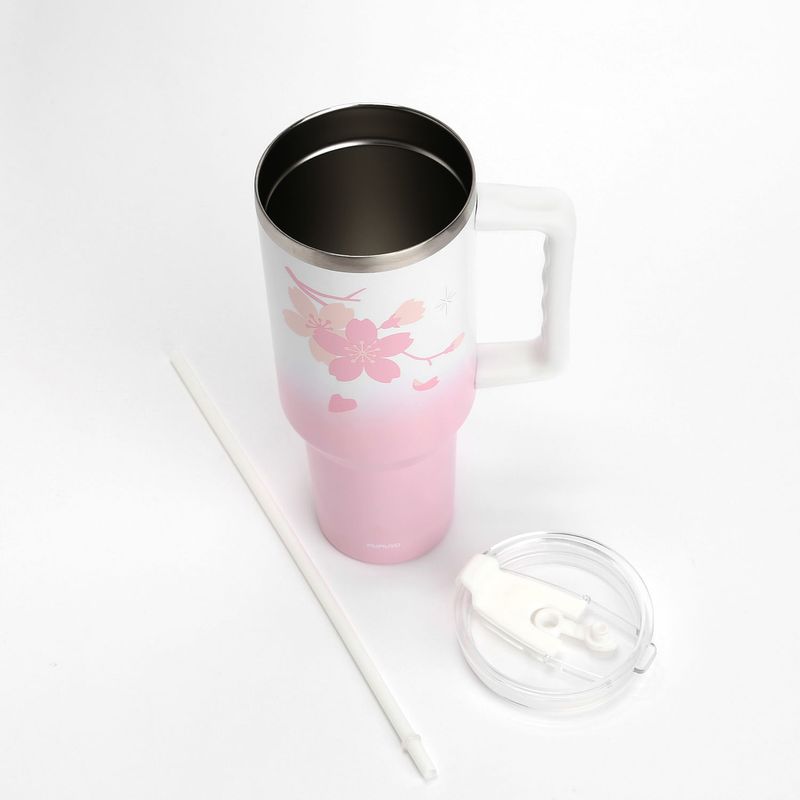 VASO-ISOTERMICO-CON-ASA-Y-SORBETE-CHERRY-BLOSSOM-COLLECTION-ROSA